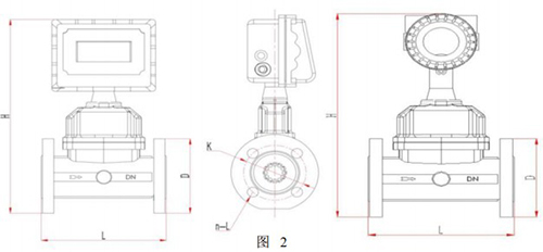 DN150氣體渦輪流量計外形圖