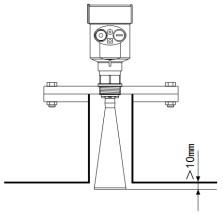 非接觸式雷達(dá)液位計(jì)儲(chǔ)罐天線安裝高度圖